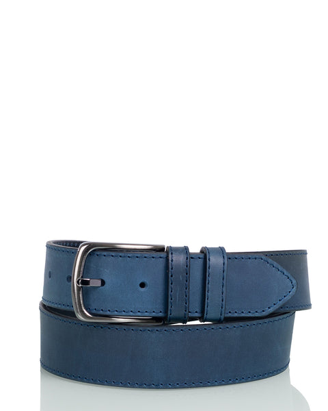 Utua nahkavyö 4cm sininen - Image 1