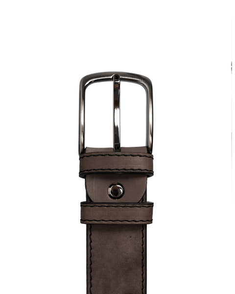 Utua nahkavyö 4cm harmaa - Image 2