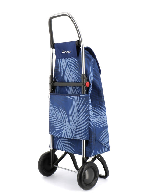 Vetokärry I-Max Costa Rica sininen 2 renkaalla ja kätevällä vetoketjutaskulla
