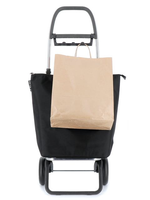 Rolser Mini Bag Plus MF 2L musta ostoskärryllä kuljetat vaivattomasti muutkin ostokset
