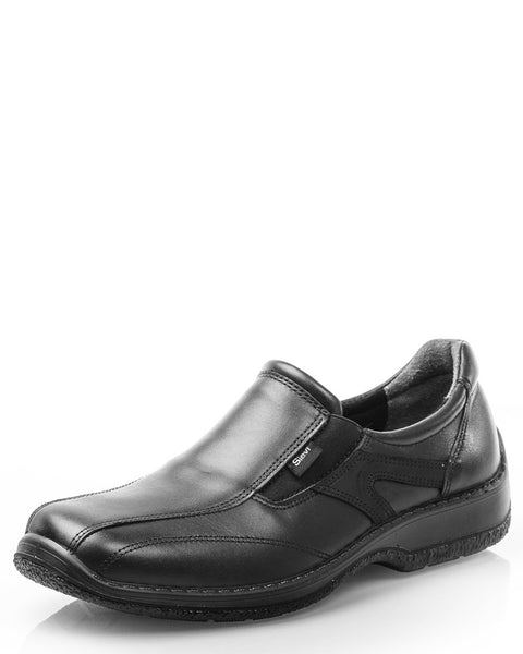 Sievi Jalo musta tyylikäs nahkainen miesten loafer