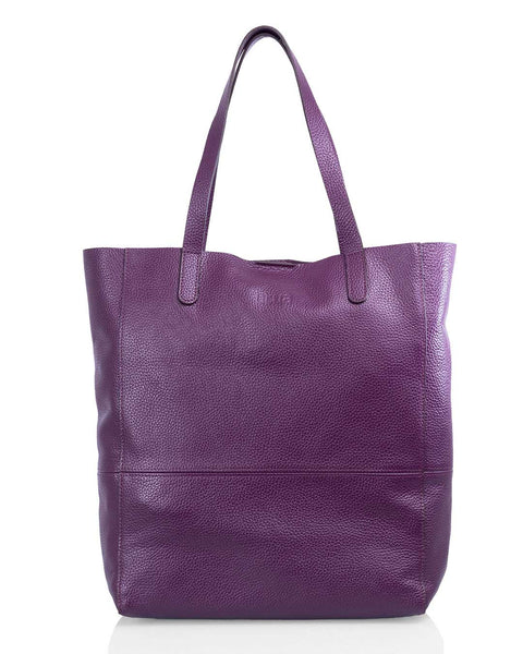 Utua Soolo tumma violetti shopperi edestä